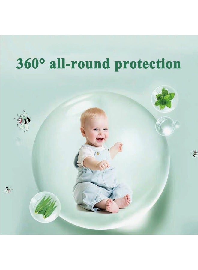 عبوة من 3 قطع (180 قطعة) ملصقات طاردة للبعوض، لاصقات طبيعية للأطفال والكبار، خالية من مادة DEET، ملصقات كرتونية مضادة للبعوض للتخييم في الهواء الطلق والمنزل والسفر وصيد الأسماك - Image 2