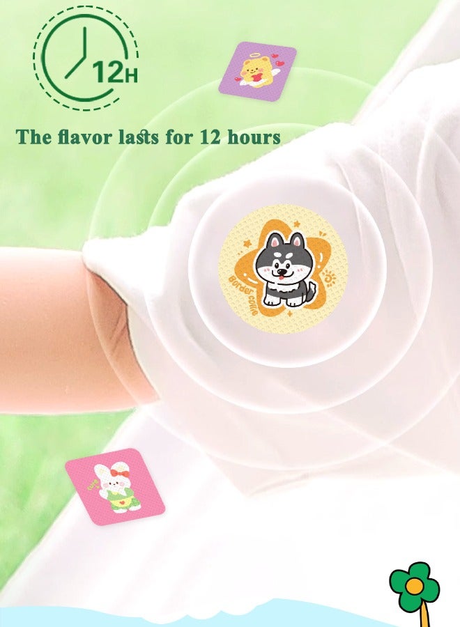 عبوة من 3 قطع (180 قطعة) ملصقات طاردة للبعوض، لاصقات طبيعية للأطفال والكبار، خالية من مادة DEET، ملصقات كرتونية مضادة للبعوض للتخييم في الهواء الطلق والمنزل والسفر وصيد الأسماك - Image 3