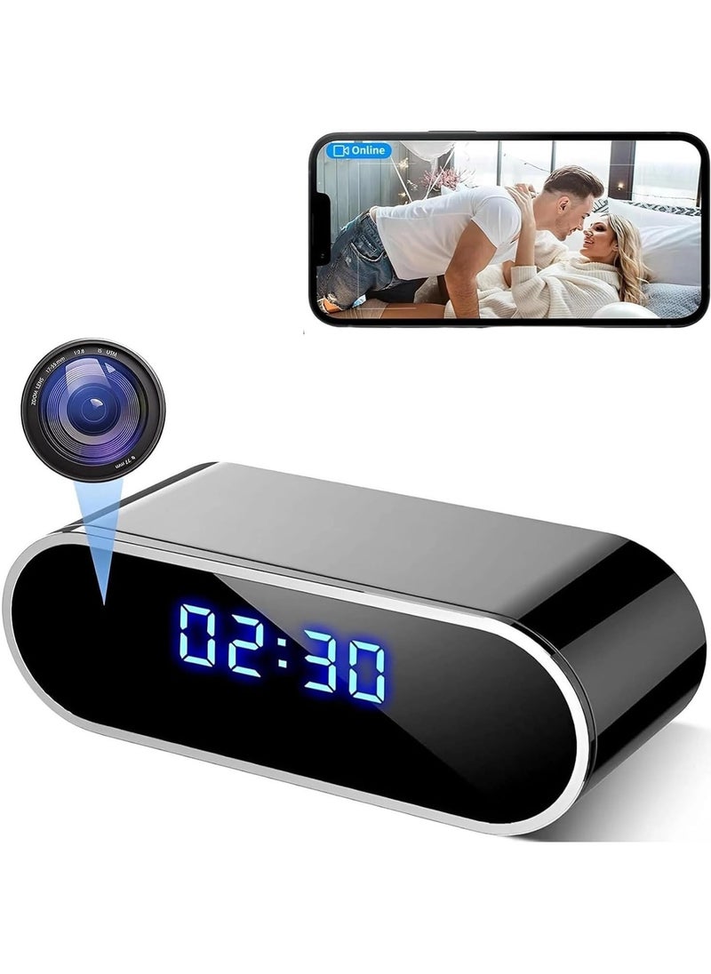 AAS ECOM - Wifi Camera Digital Table Clock Wireless Hidden Mini Camera Full HD 1080P, Motion Detection, Tiny Cams Small Nanny Cameras For Home Office Room Security Camera, Baby Monitor, Camera Digital Wireless - Image 1