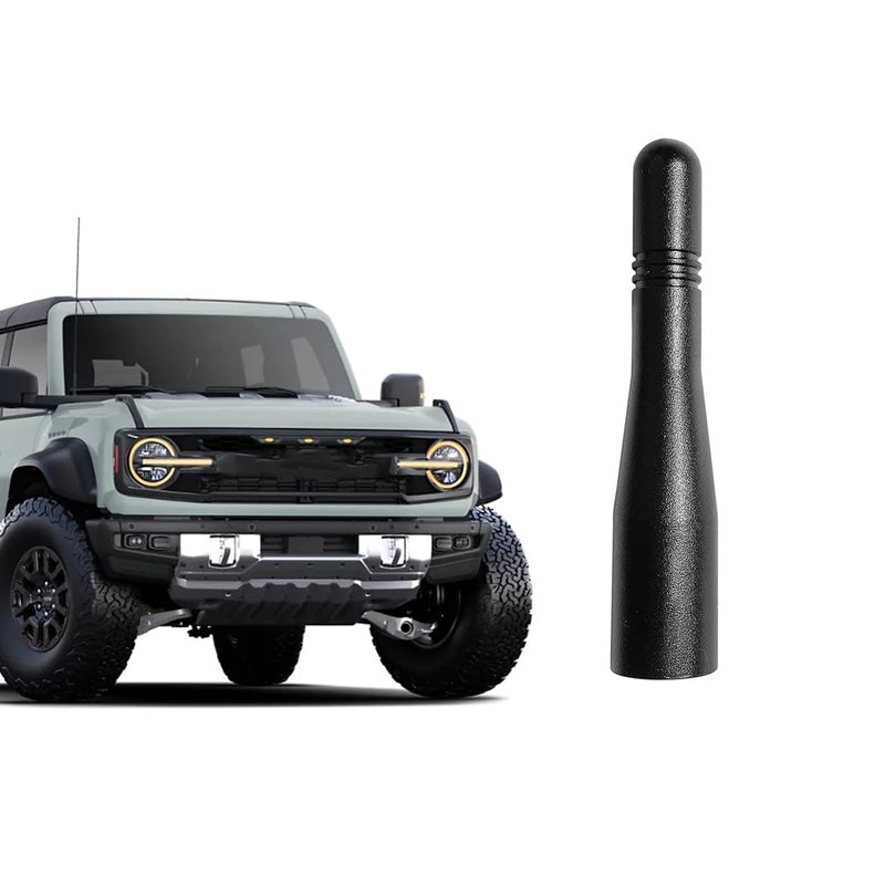 AMFRNE Black 3 inches Bronco Short Antenna Antenna Compatible with Ford Bronco 2021 2022 2023 2024 2025 2026 Bronco Replacement Antenna Good Reception Car Wash Safe for Bronco Accessories 20212026 - Image 2