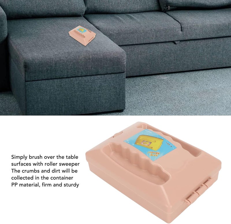 Carpet Sweeper Manual Carpet Sweeper Carpet Brush Double Roller Remove Debris Table Sweeper Cleaning Brush for Sofa Bed Desk - Image 4