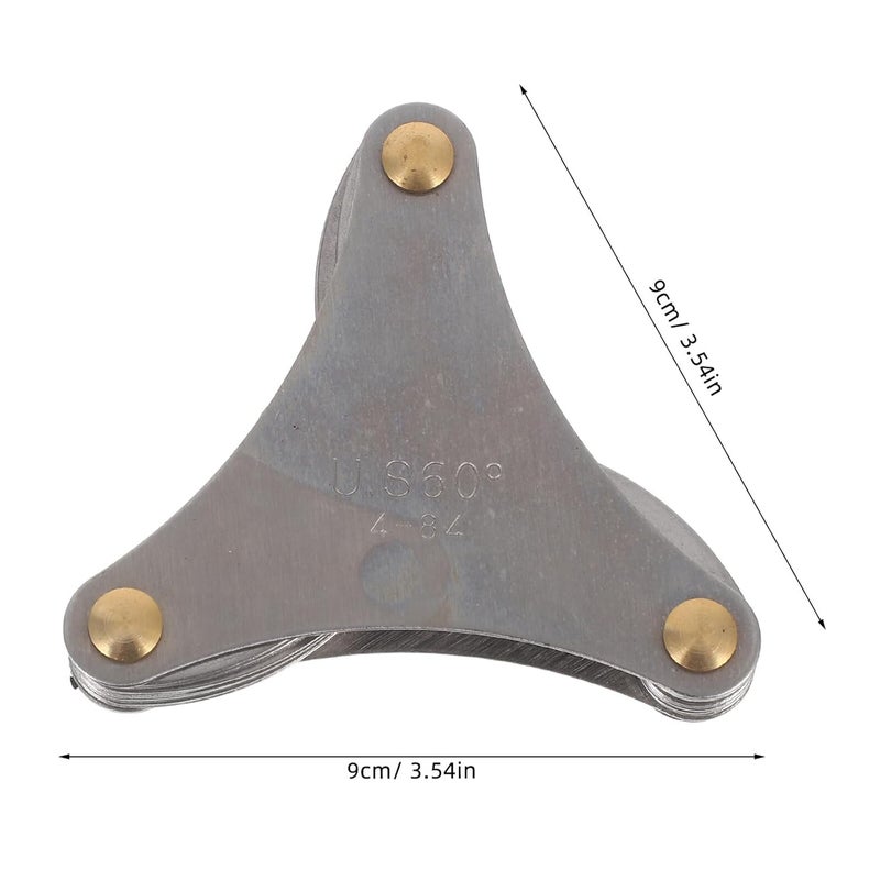 Carbon Steel Thread Pitch Gauge Set for Internal External Screw Measurement Clear Scale - Image 3