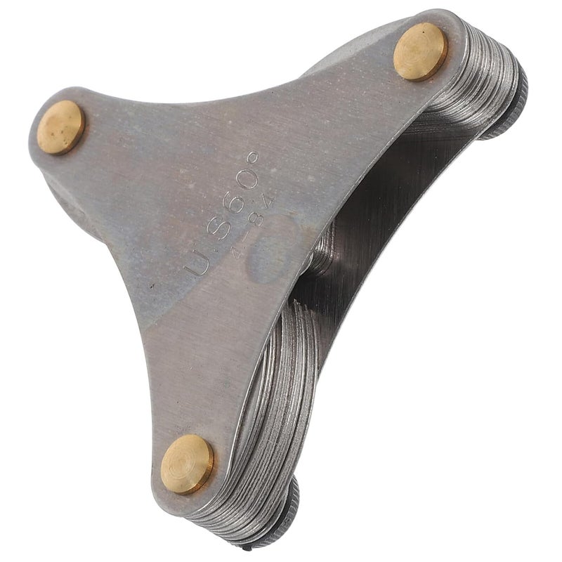 Carbon Steel Thread Pitch Gauge Set for Internal External Screw Measurement Clear Scale - Image 2