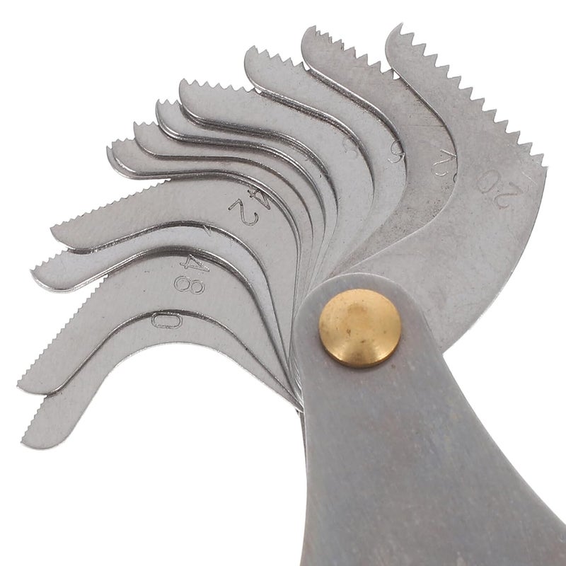 Carbon Steel Thread Pitch Gauge Set for Internal External Screw Measurement Clear Scale - Image 4