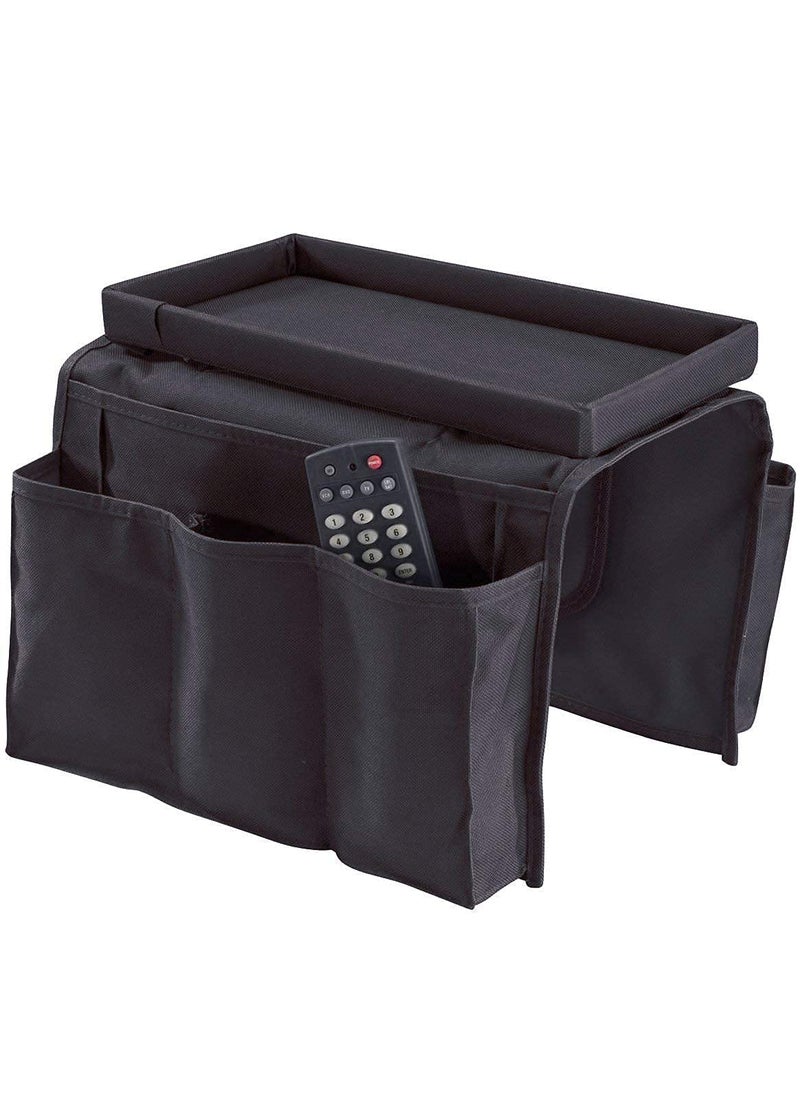 SNAPSHOPECOM SNAPSHOPECOM 6 Pockets Sofa Handrail Couch Armrest Arm Rest Organizer Remote Control Holder Bag on TV  - Image 1