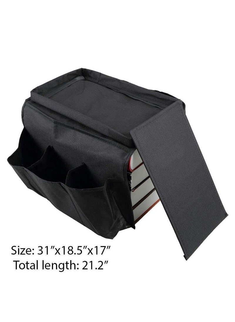SNAPSHOPECOM SNAPSHOPECOM 6 Pockets Sofa Handrail Couch Armrest Arm Rest Organizer Remote Control Holder Bag on TV  - Image 2