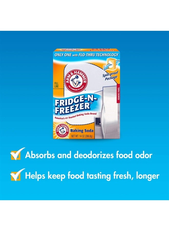 Arm & Hammer ماص رائحة الثلاجة والفريزر من بيكربونات الصوديوم، برتقالية 14 أونصة، عبوة من 12 - Image 4