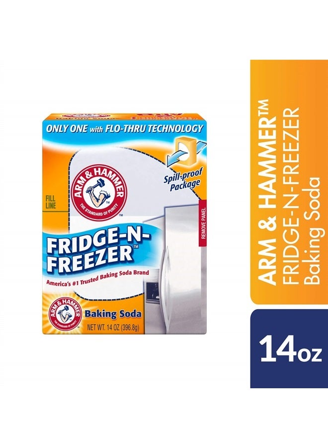 Arm & Hammer ماص رائحة الثلاجة والفريزر من بيكربونات الصوديوم، برتقالية 14 أونصة، عبوة من 12 - Image 3