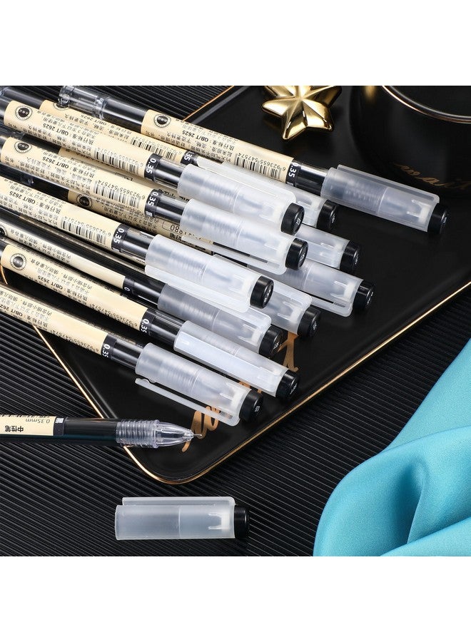 Chinco 12 Pieces 0.35 Mm Black Gel Ink Pen Extra Fine Ballpoint Pen For Office School Stationery Supply - Image 4