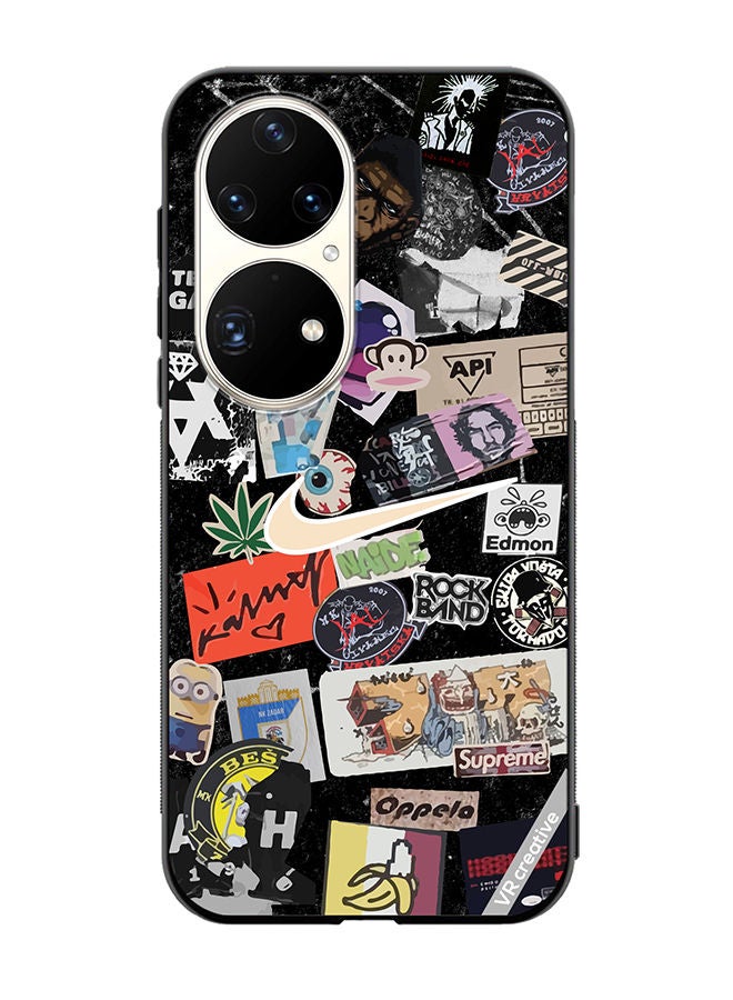 VR CREATIVE Protective Case Cover For Huawei P50 Pro Nike Stickers Design Multicolour - Image 1