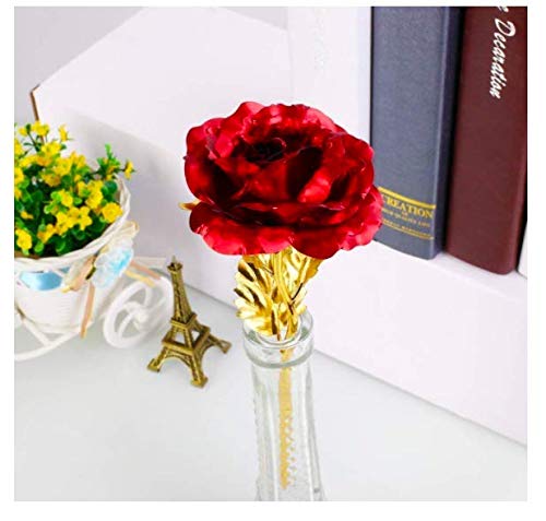 A ONE CREATIONS Artificial Flower Rose with Teddy Bear and Carry Bag (Red, Golden) - Image 4