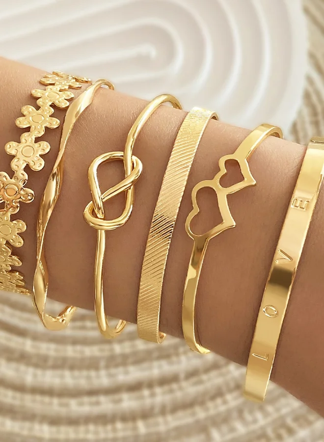 Take Two Take Two Set of 6 - Gold Assorted Bracelet