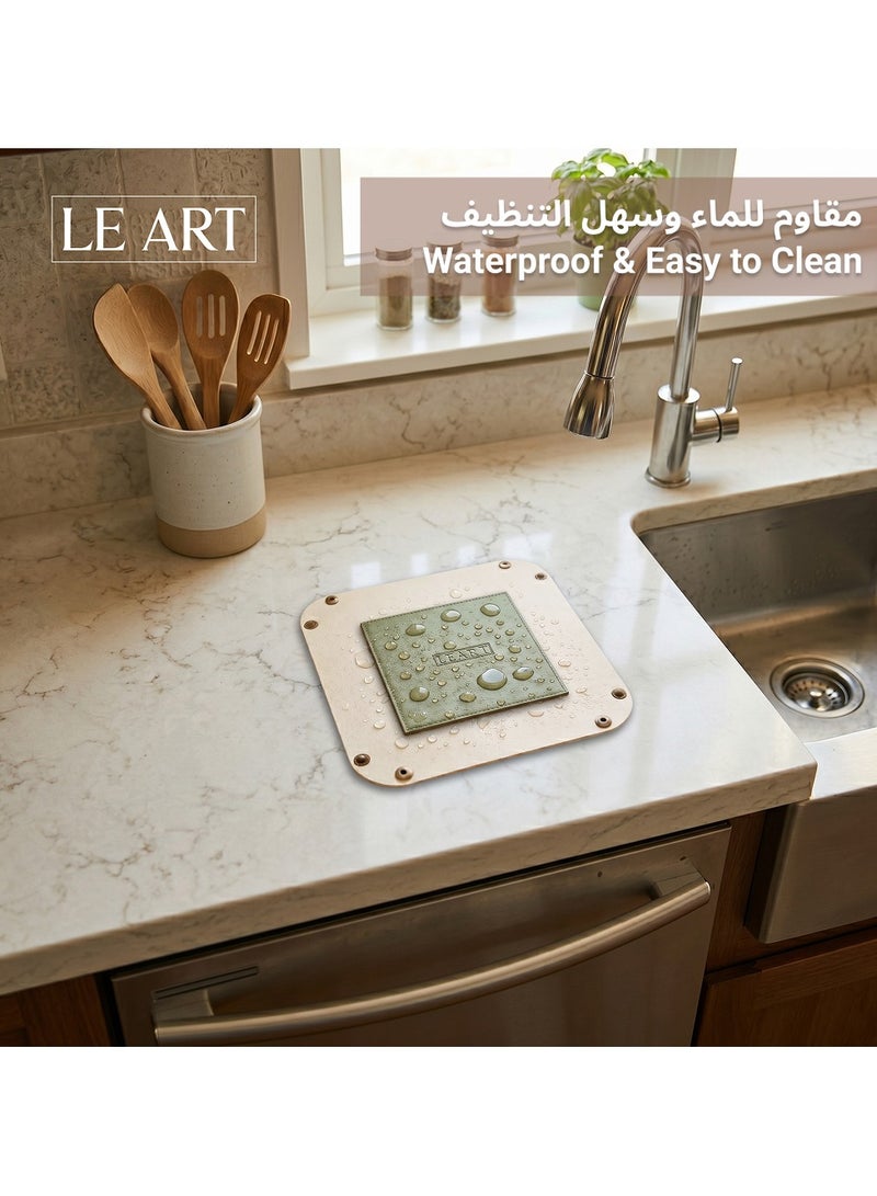 LeArt Valet Tray - Small & Compact Catchall Tray | Desk, Bedside, Home Entrance Entryway Organizer | Valet Tray for Keys, Coins, Stationary, Jewellery (Sage Green) - Image 5