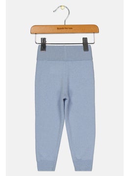 Mila Christina Toddlers Boy Knitted Jogger Pants, Blue  - Image 2