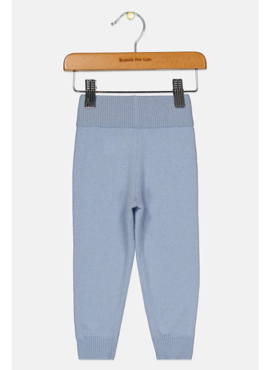 Mila Christina - Toddlers Boy Knitted Jogger Pants, Blue - Image 1