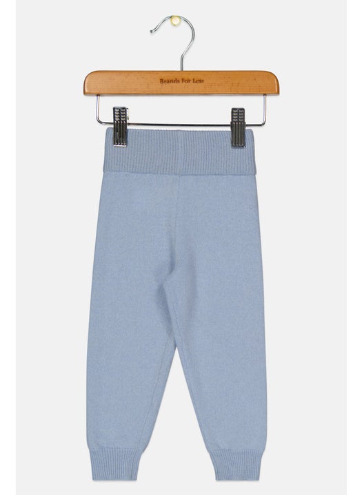 Toddlers Boy Knitted Jogger Pants, Blue