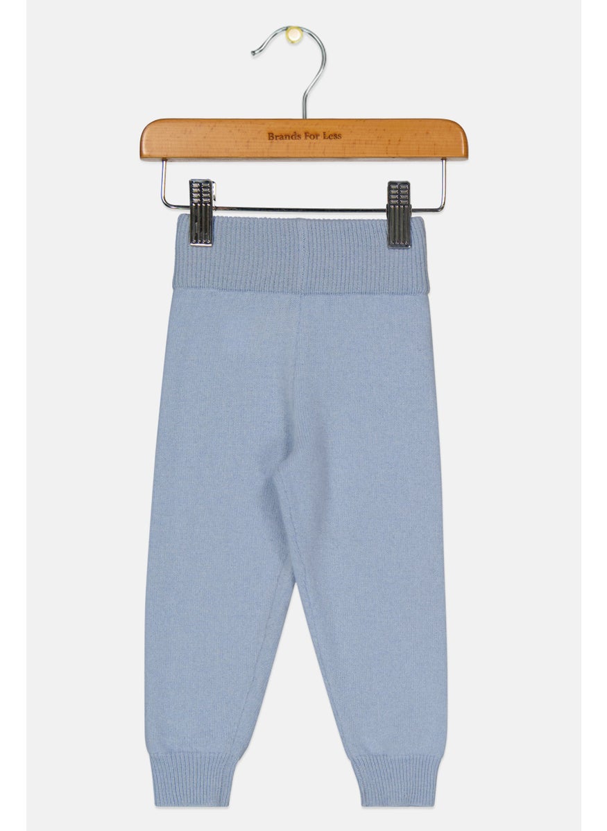 Mila Christina - Toddlers Boy Knitted Jogger Pants, Blue - Image 1