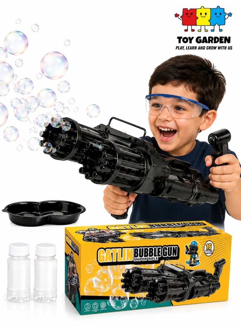 TOY GARDEN 16-Hole Bubble Blaster Gun – Automatic Bubble Machine with Lights & Music for Kids – Fun Outdoor Bubble Toy for Boys & Girls - Image 2