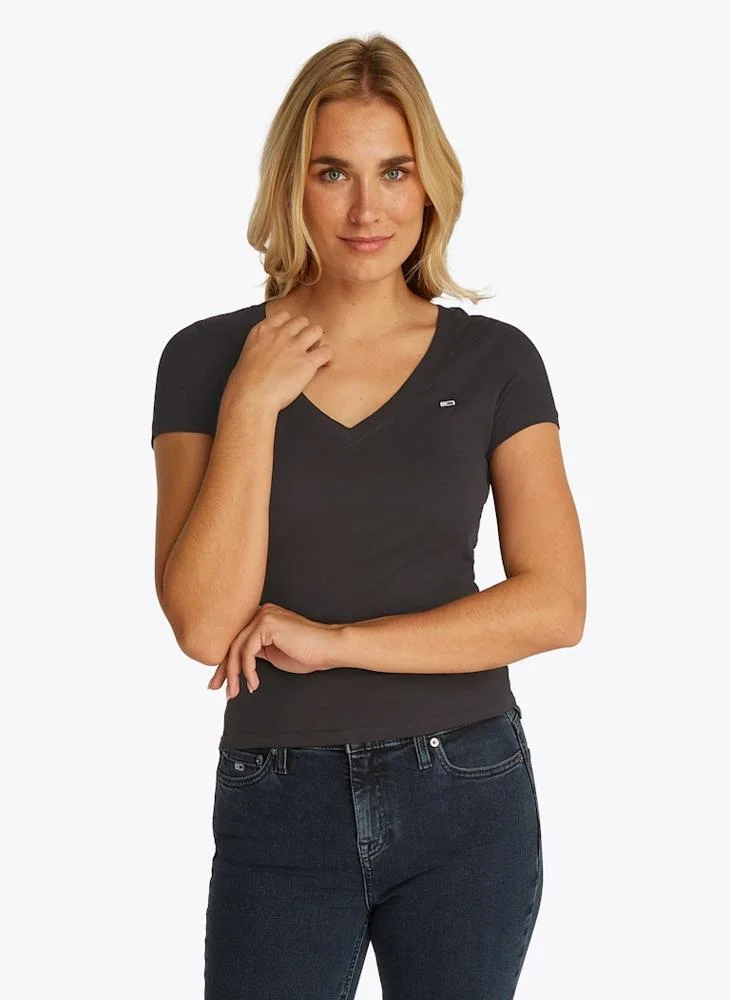 TOMMY JEANS Logo V-Neck T-Shirt