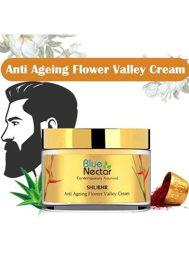 Blue Nectar Anti Ageing Flower Valley Face Cream For Oily Skin Ayurvedic With No Parabens/Sls/Mineral Oil, Rose, Men, 50 G - Image 4