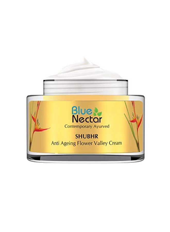 Blue Nectar Anti Ageing Flower Valley Face Cream For Oily Skin Ayurvedic With No Parabens/Sls/Mineral Oil, Rose, Men, 50 G - Image 5