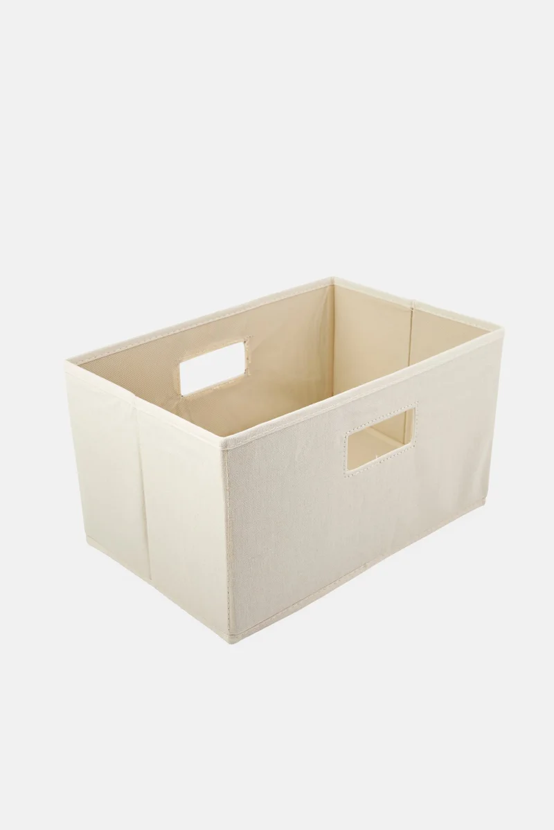 Muy Mucho Small Foldable Storage Box, Beige