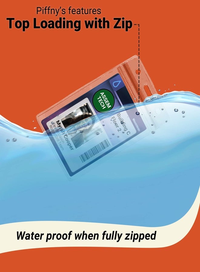 Piffny Clear ID Holder for Lanyard - ID Card Holder Waterproof (Inches, 2.25 x 3.5 Vertical 100Pack) - Image 3