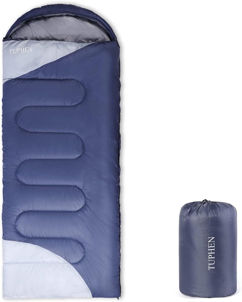 tuphen - Sleeping Bags for Adults Kids Boys Girls Backpacking Hiking Camping Microfiber Liner, Cold Warm Weather 4 Seasons Indoor Outdoor Use, Lightweight & Waterproof - Image 1