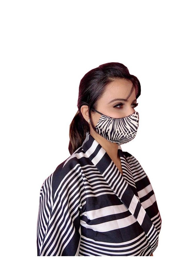 Vira Women Cotton Printed Black Hawk Style 2 Ply/Layer Reusable & Washable Face Mask - Image 2