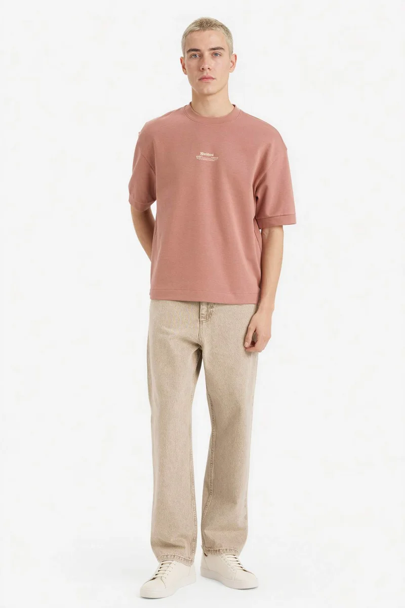 ديفاكتو Breathable Loose Fit Printed T-Shirt