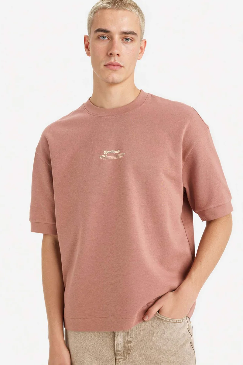 ديفاكتو Breathable Loose Fit Printed T-Shirt