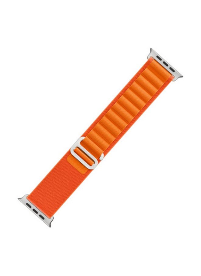 Generic - Nylon Compatible with Apple Watch Bands (44/45/49mm), Soft and Breathable Nylon G-hook Loop Buckle Watch Strap, Suitable for Apple watch Ultra Series 8 Adjustable Size (Orange) - Image 1