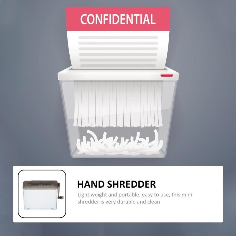 Mini Manual Paper Shredder Portable Handheld A6 Size for Home Office Documents Receipts - Image 4
