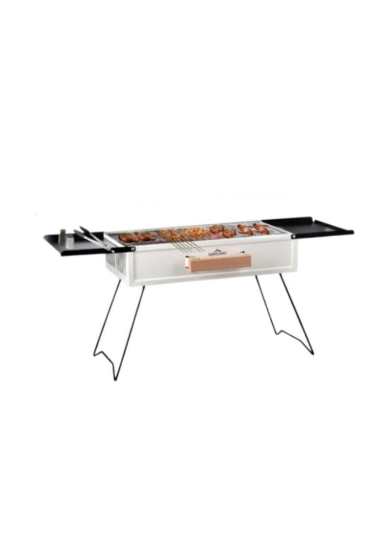 Foldable Charcoal Barbecue Grill – Durable Metal Design, Portable and Easy to Store, Ideal for Camping, Picnics & Outdoor Use, Size 86×38 cm - Image 1