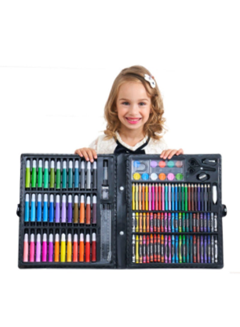 Kidle 150pcs Art Drawing Set Children's Painting Watercolor Pen Wax Crayon Oil Pastel Drawing Pencils Paint Brush Stationery Supplies Kids Gifts - Image 1