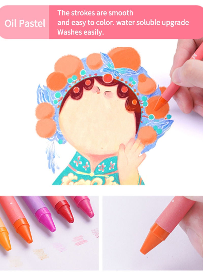 Kidle 150pcs Art Drawing Set Children's Painting Watercolor Pen Wax Crayon Oil Pastel Drawing Pencils Paint Brush Stationery Supplies Kids Gifts - Image 5