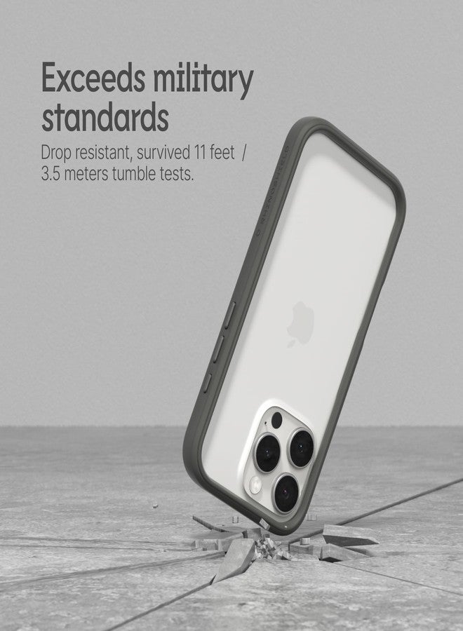 RhinoShield Bumper Case Compatible with iPhone 16 Pro | CrashGuard - Shockproof Slim Design Protective with Military Grade Drop Protection - Black - Image 2