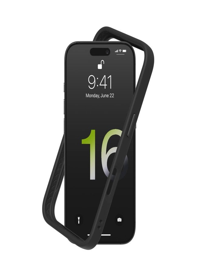 RhinoShield Bumper Case Compatible with iPhone 16 Pro | CrashGuard - Shockproof Slim Design Protective with Military Grade Drop Protection - Black - Image 1