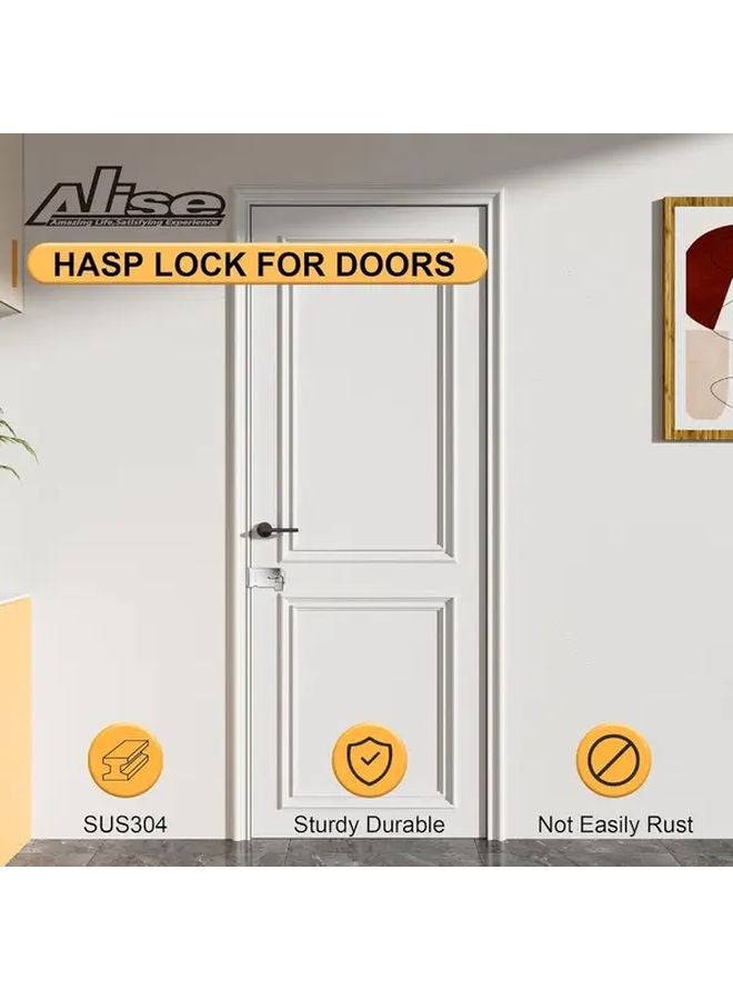 Heavy Duty Stainless Steel Door Lock Latch Silvery Anti Theft Security Bolt For Home Office - Image 3