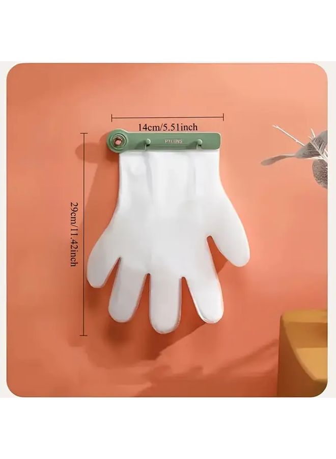 Green Disposable Gloves 400 Pcs With Wall Mounted Holder And Glove Clip - Image 3