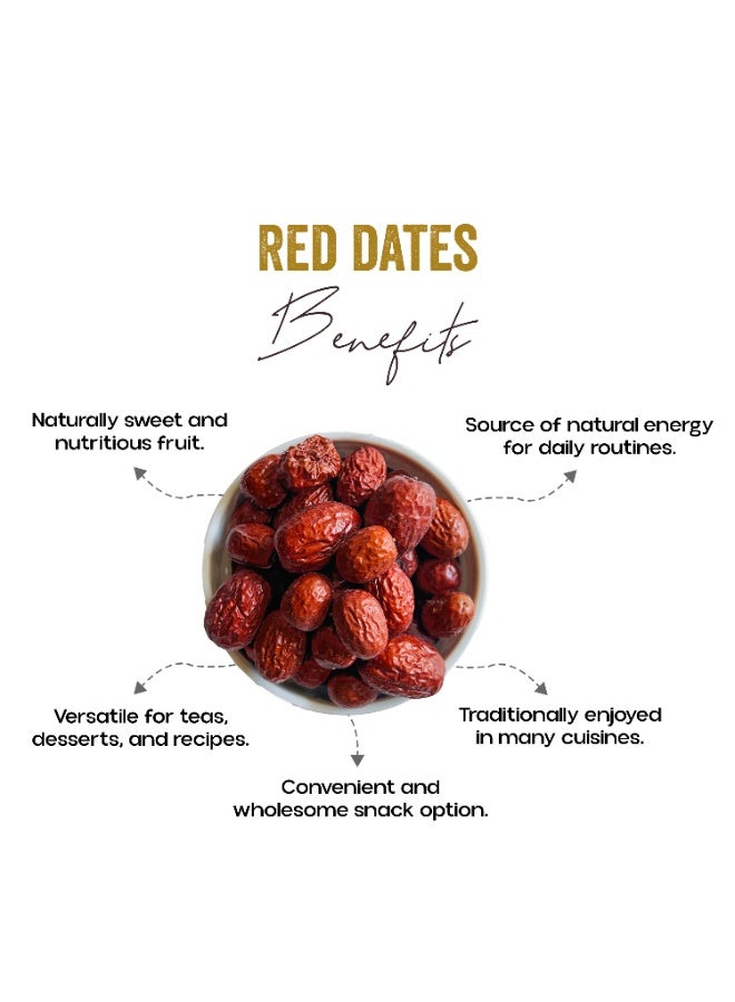 OGOC Premium Red Dates Natural Sweet Dried Jujube Rich in Nutrients for Snacking & Cooking - Image 2