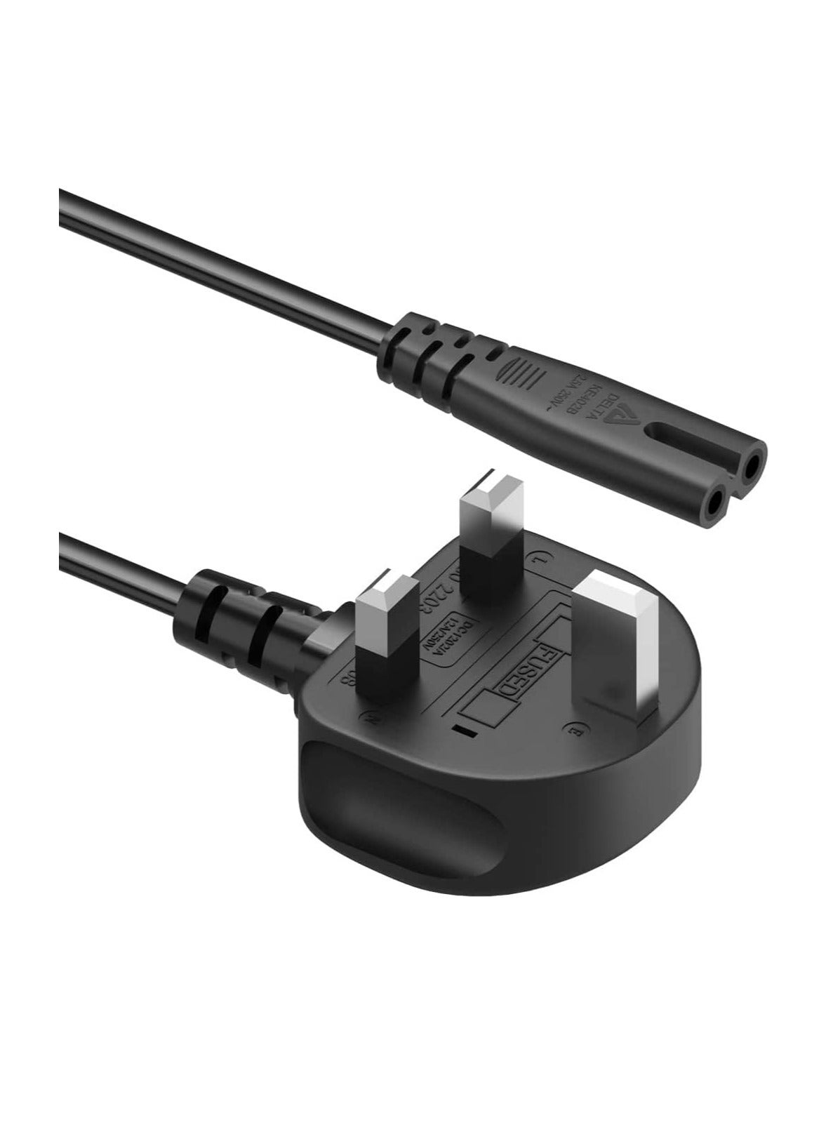 Terabyte 3M UK Power Cable (IEC320C7 to BS 1363) C7 Figure 8 Power Lead, PS4 Power Cable, Kettle Lead/Power Cord compatible with Samsung LG Philips Toshiba TV/Printer/PS4/PS3/PS5