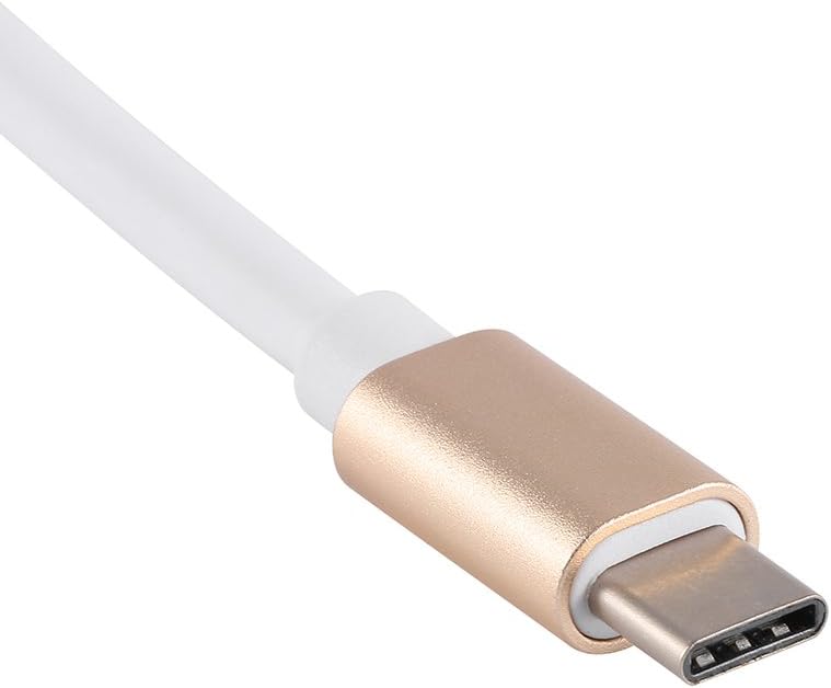 محول من USB Type-C إلى VGA بتصميم ألومنيومي قابل للتوصيل التلقائي، مناسب لأجهزة اللابتوب بحجم 12 بوصة، للاستخدام في العروض التقديمية وغرف الاجتماعات (لون ذهبي) - Image 1