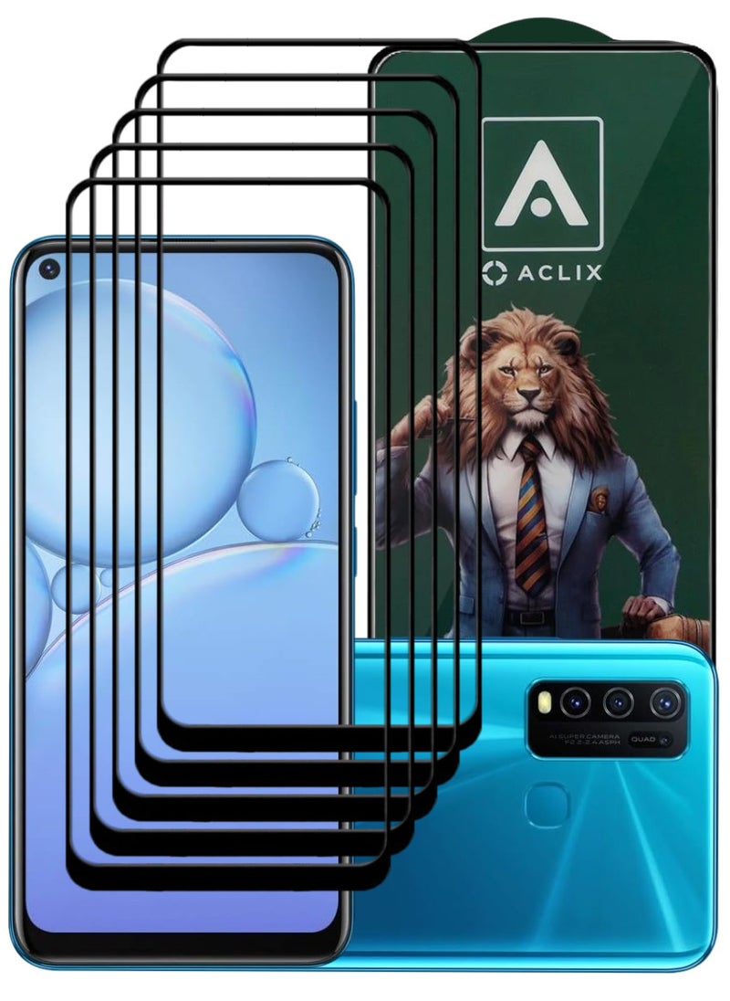 ACLIX 5 Pieces Antistatic ESD Dustproof Premium Quality High Definition Tempered Glass Screen Protector Designed For vivo Y30 - Image 1