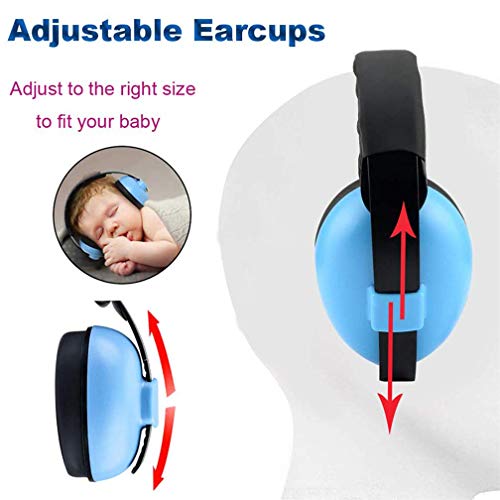 GVB ENTERPRISE Baby Ear Protection,Noise Cancelling Headphones For Kids For 0-3 Years Babies,Toddlers,Infant For Sleeping Airplane Concerts Theater Fireworks,Baby Earmuffs (Bule) - Image 2
