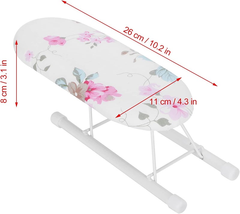 كلاراكو طاولة كي ملابس، طاولة كي ملابس صغيرة قابلة للطي، مع أرجل قابلة للطي وغطاء قطني، وطاولة كي ملابس صغيرة، وأكمام قابلة للطي - Image 4