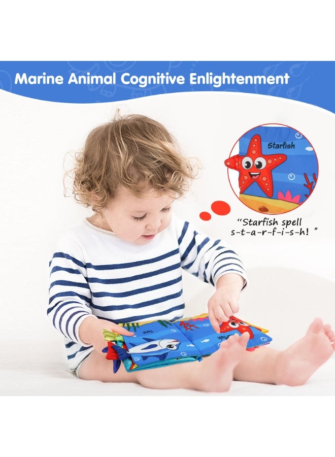 Soft Touch & Feel Crinkle Book for Infants – 3D High Contrast Educational Toy with Tropical Animal Designs, Non-Toxic Fabric, Interactive Sound and Movement, Perfect for Tummy Time, Bath Time, and Baby Shower Gift for Boys & Girls 0-36 Months  - Image 5