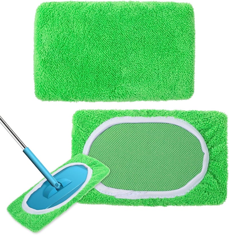 Aeaocvo 2 Pack Microfiber Mop Pads Reusable Mop Pads for Floor Cleaning, Washable Wet Pad and Dry Sweeping Cloths for Mopping Floors (Mop Is Not Included) - Image 1