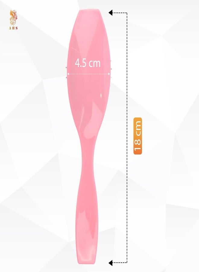 AHS Wig Brush SS Wire Wig Brush for Real Hair Wigs & Hair Extensions | Hair Brush for Men & Women | Portable Travel Wig Brush for Hairdresser, Beginners. (Pink) - Image 4