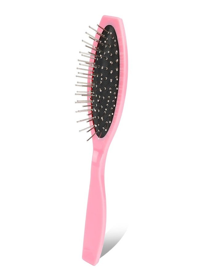 AHS Wig Brush SS Wire Wig Brush for Real Hair Wigs & Hair Extensions | Hair Brush for Men & Women | Portable Travel Wig Brush for Hairdresser, Beginners. (Pink) - Image 1